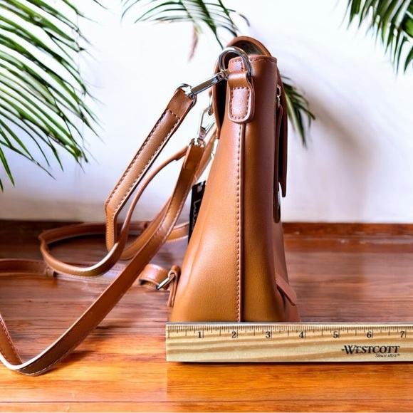 NWT Lulus Convertible Mini Backpack Purse – Tan Brown Faux Leather - Picture 14 of 16